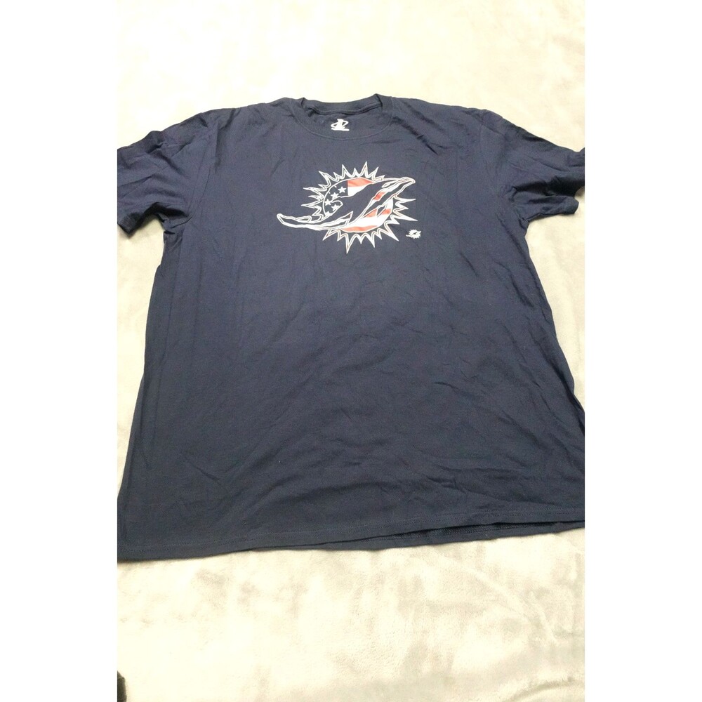 Miami Dolphins Men's Size XL Navy‎ Blue Americana Logo T Shirt NWT